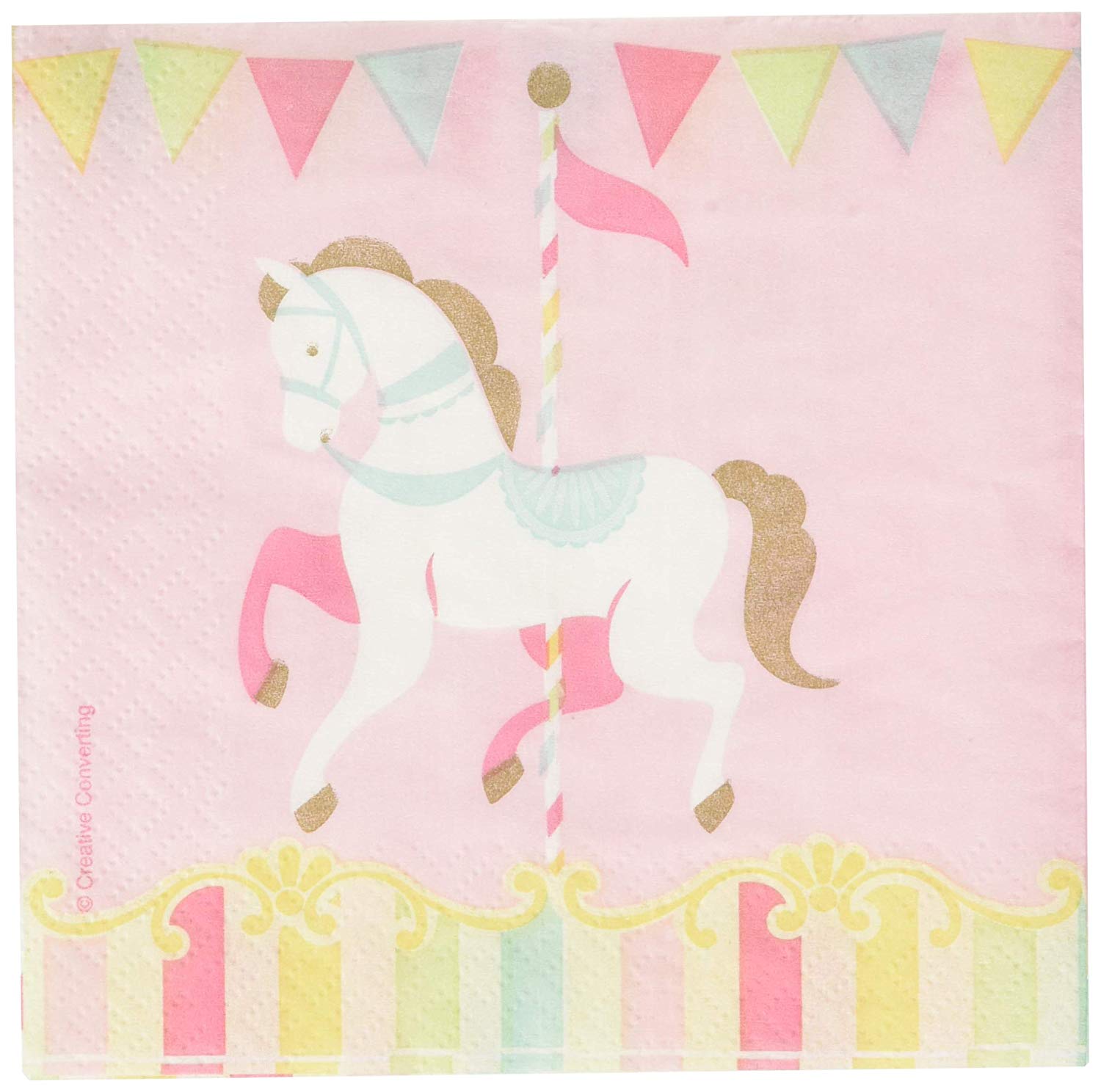 Creative Convertting 8C329348 Carousel-Carousel Napkin 25 x 25 cm ...