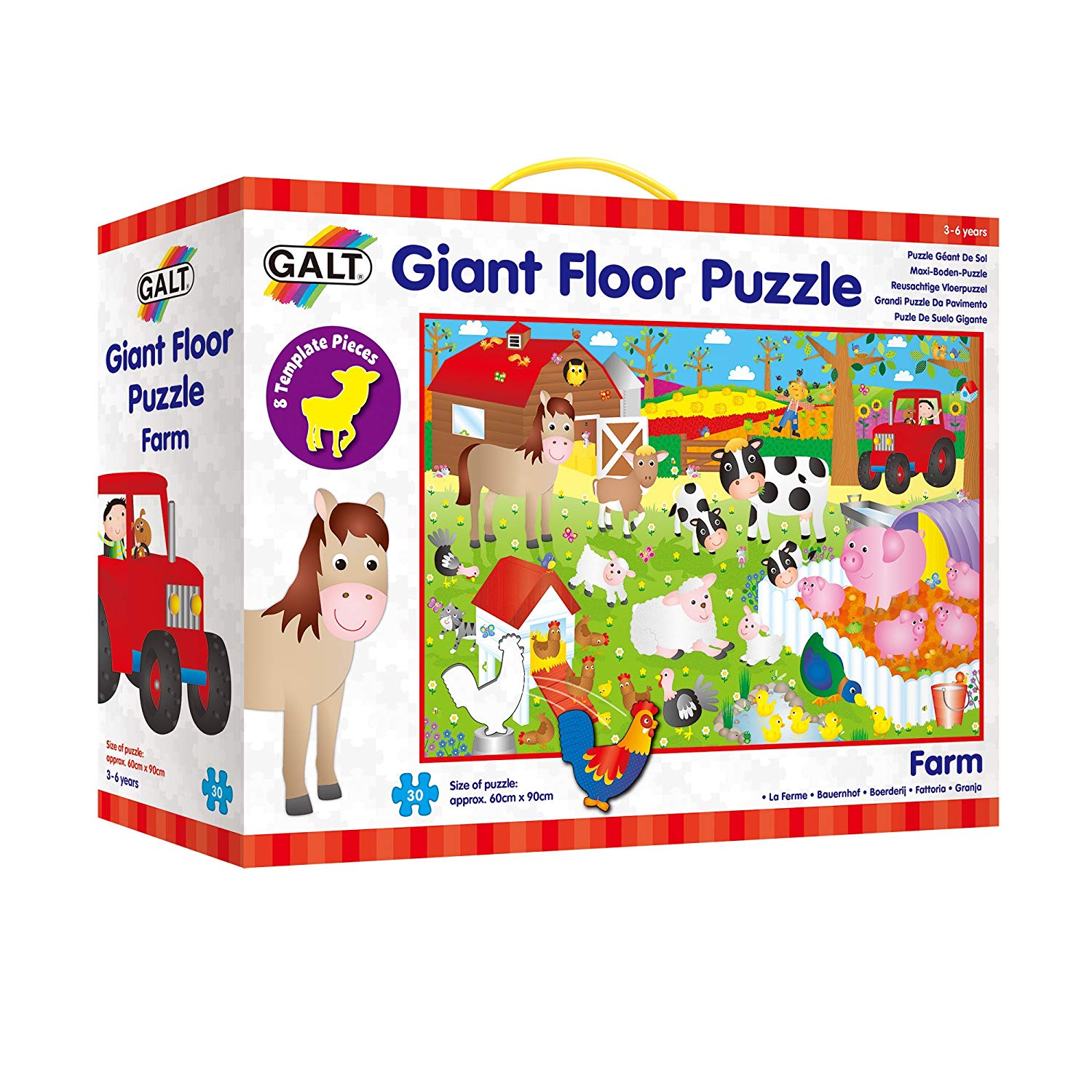 2 X GIANT FLOOR PUZZLES Toy Activities FARM & DINOSAURS Galt 