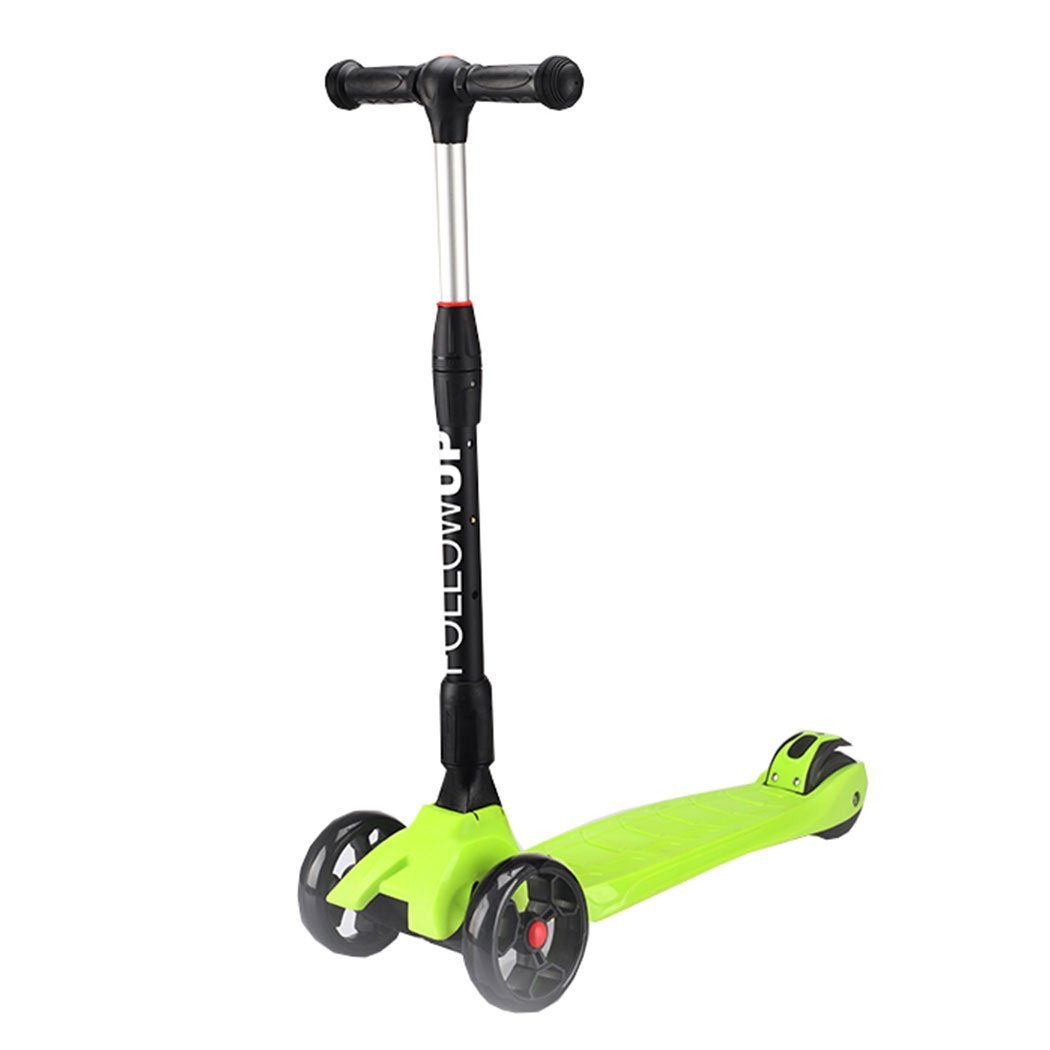 FOLLOW UP F2 A Unisex Children Scooter, Fluorescent Yellow/Black – TopToy