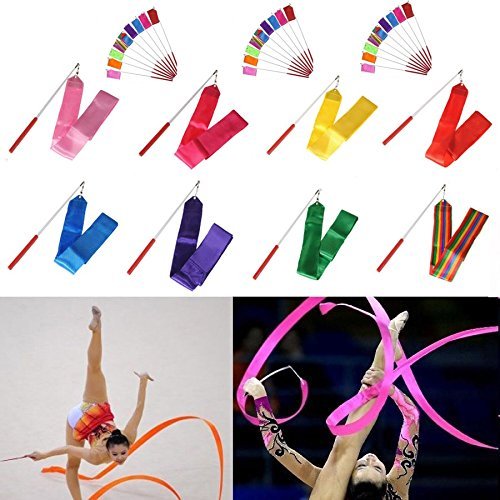 Gymnastics Gym Dancing Ribbon Rhythmic Gymnastic Ballet Streamer Rod ...