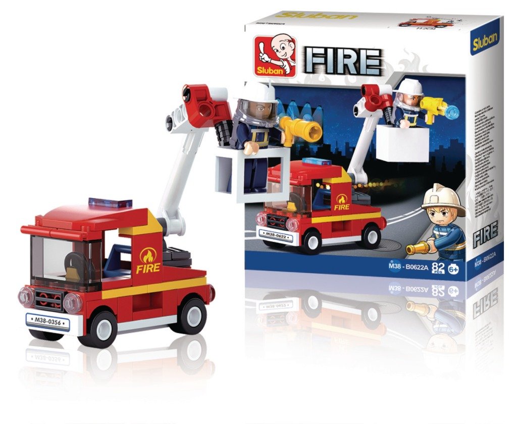 Sluban M38-B0622A - Giocattoli Da Costruzione - Serie Fire Piccolo Camion Con Scala