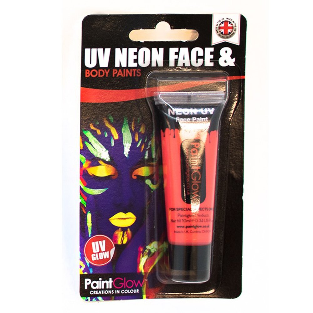 Paintglow 10 ml Red UV Face and Body Paint Blister Pack – TopToy