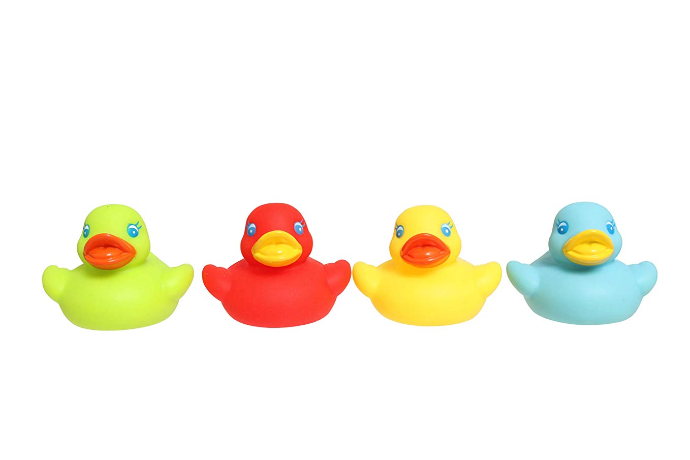 Playgro Rubber Duckies, Set of 4, BPA-free, From 6 Months, Bright Baby ...