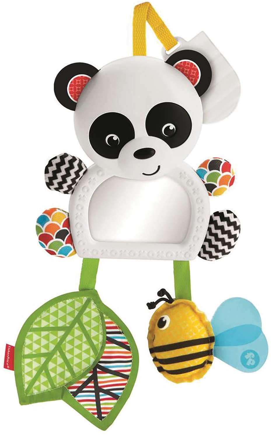 twee Faeröer Meerdere Fisher-Price On-The-Go Panda, New-born Sensory Take Along Toy with Mirror  and Different Textures, Suitable from Birth – TopToy