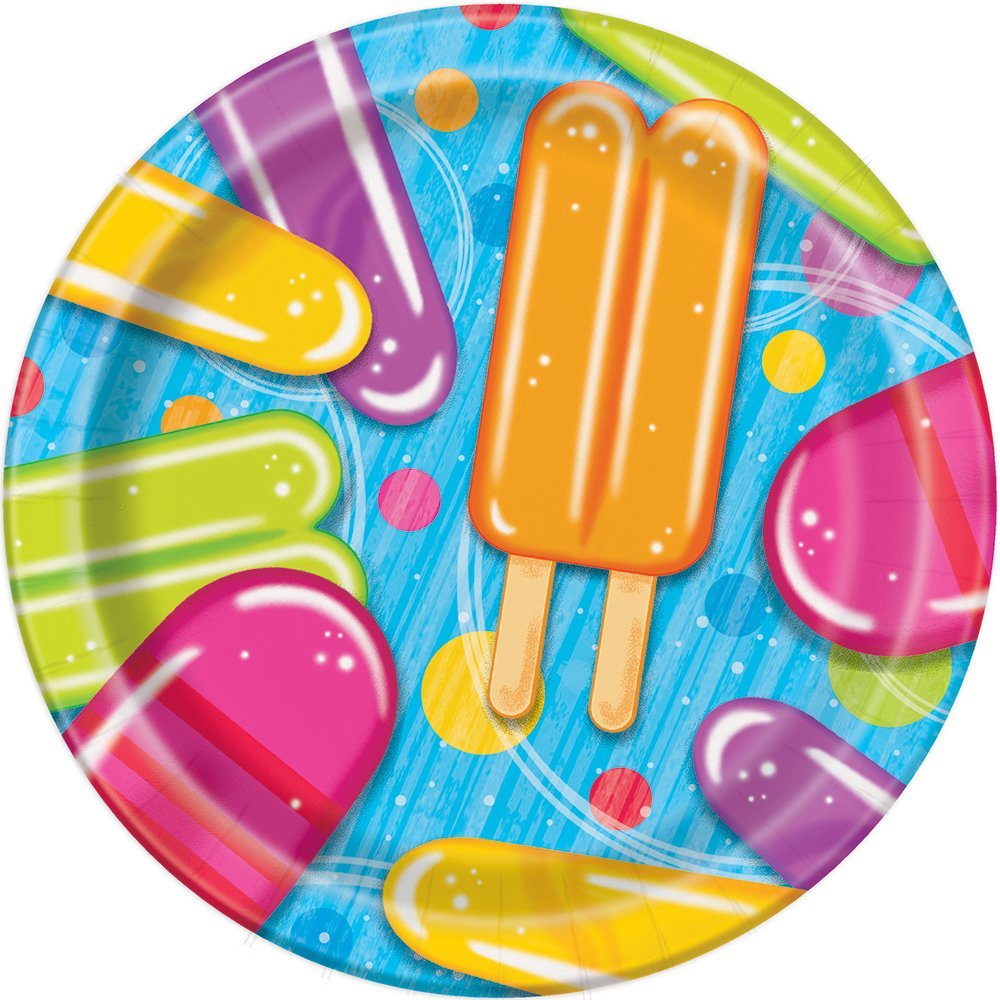 Unique Party 51514 – 18cm Popsicle & Ice Cream Summer Party Plates ...