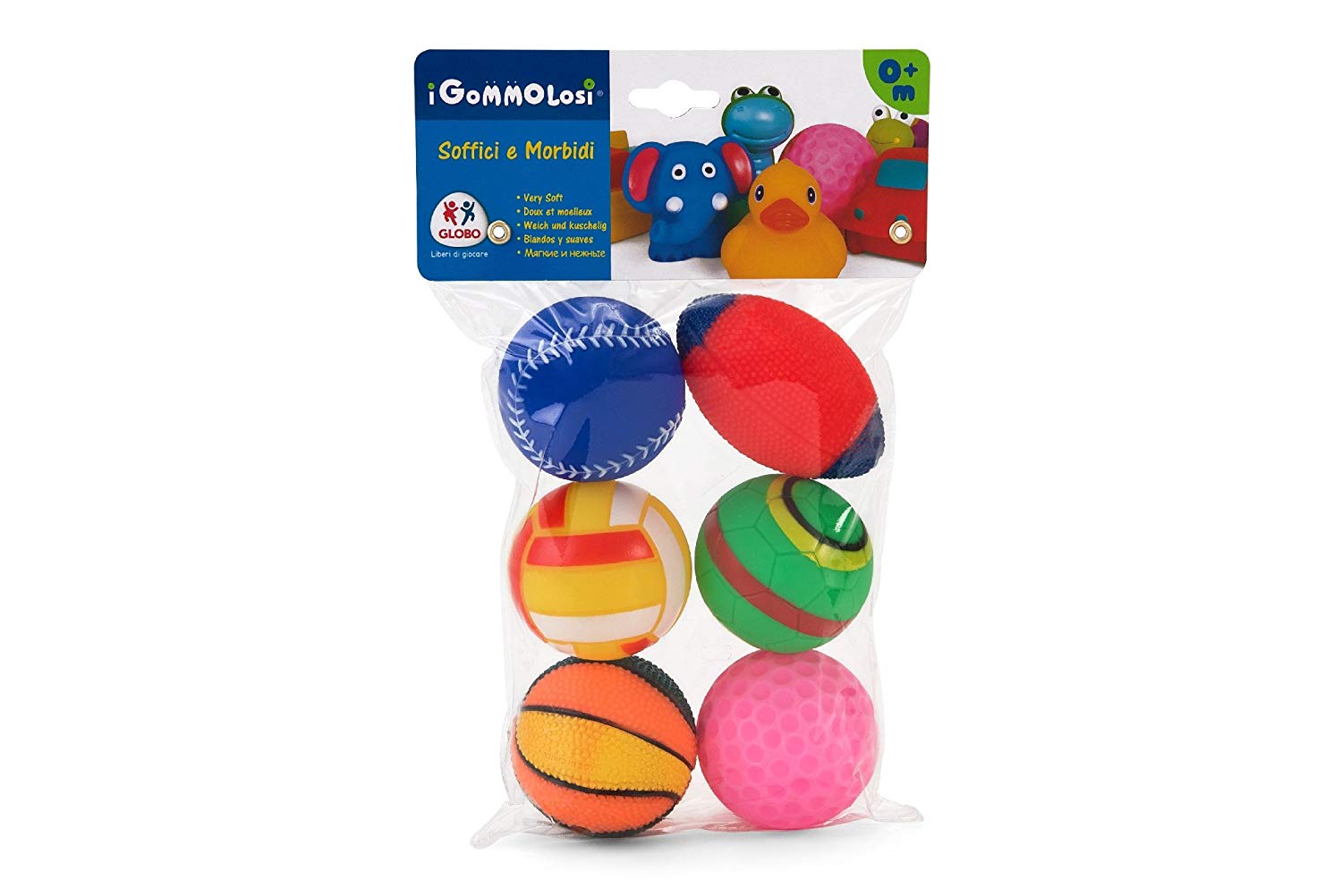 Globo Toys Globo – 33701 Vitamina_G Gommolosi Vinyls Balls in Pvc Bag ...