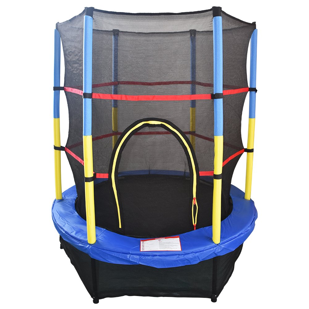 Greenbay 55inch 4.5FT Kid Indoor Outdoor Trampoline Set with Skirt and Safety Net