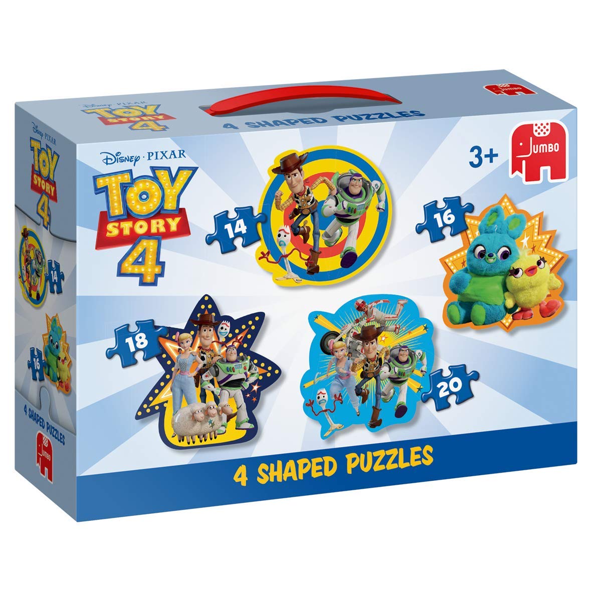 Jumbo 19753 Disney Pixar Toy Story 4-4 in 1 Shaped Puzzles 4-4 in 1 ...