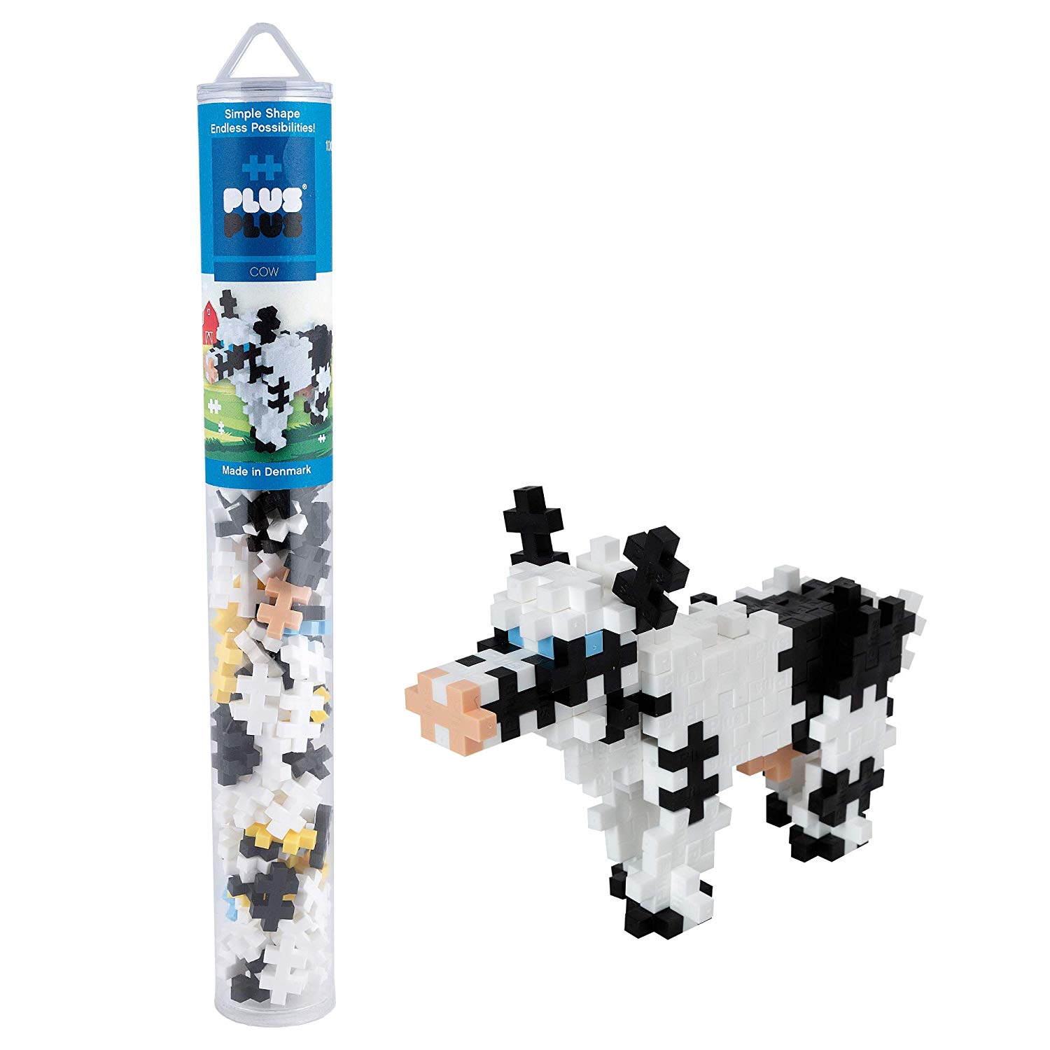 Plus-Plus 300.4118 Tubo Mucca – 100 Pezzi – Mattoncini Costruzioni Danesi