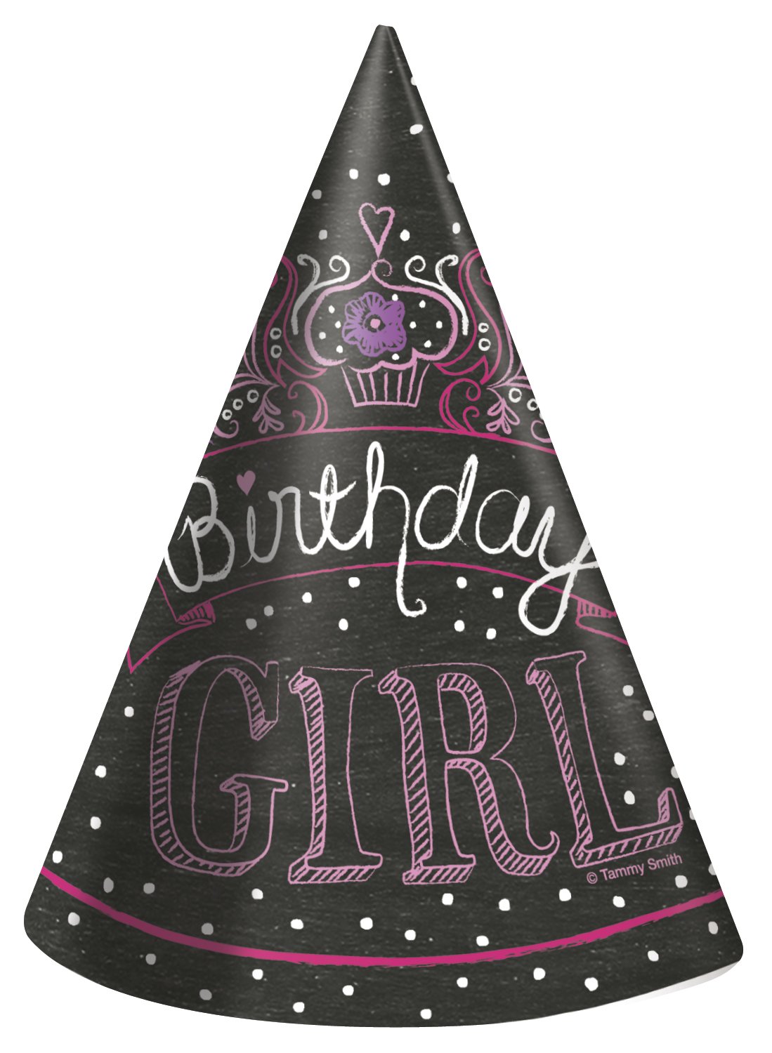Unique Party 47091 Birthday Girl Party Hats, Pack of 8 TopToy