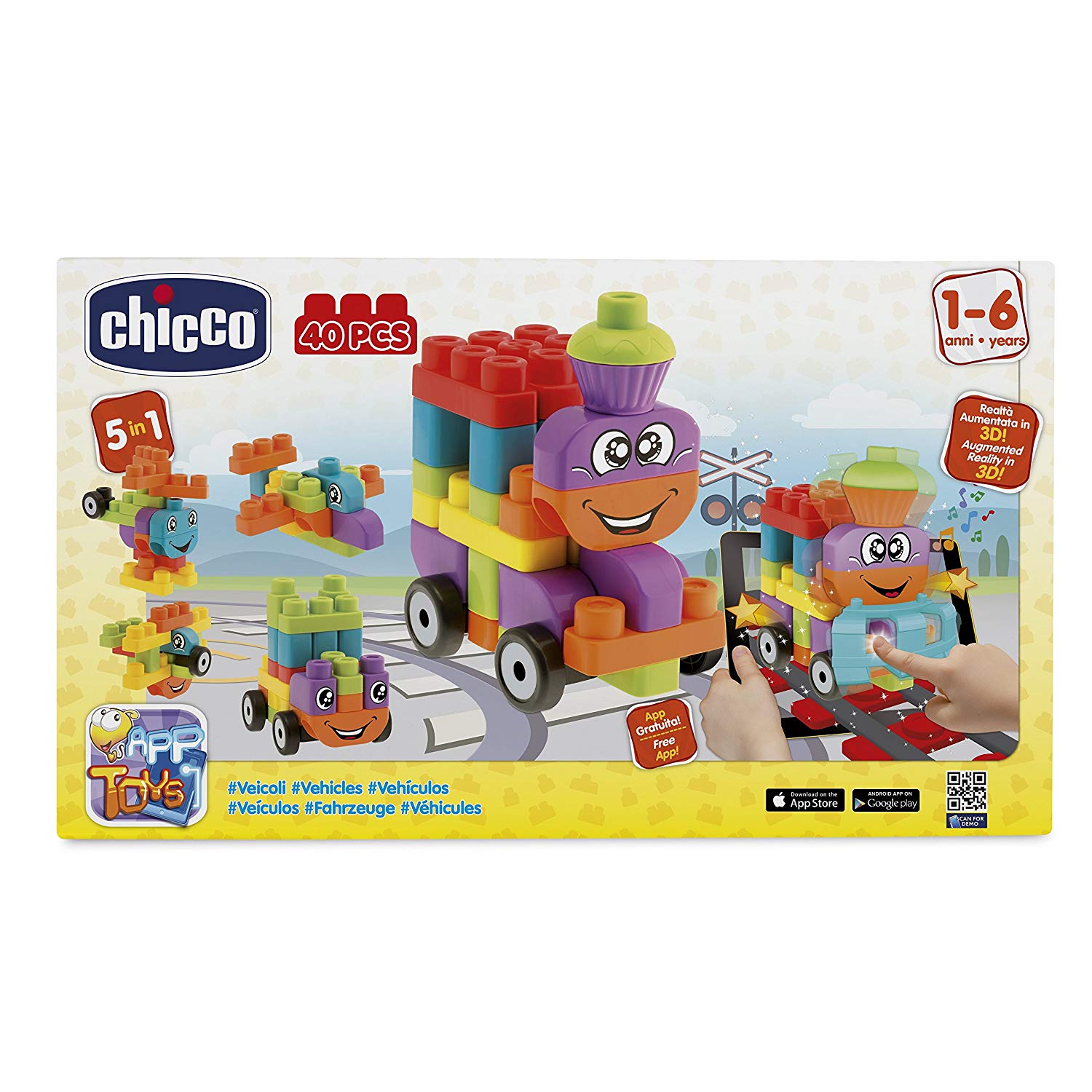 Chicco Building Box 40 Pieces – TopToy