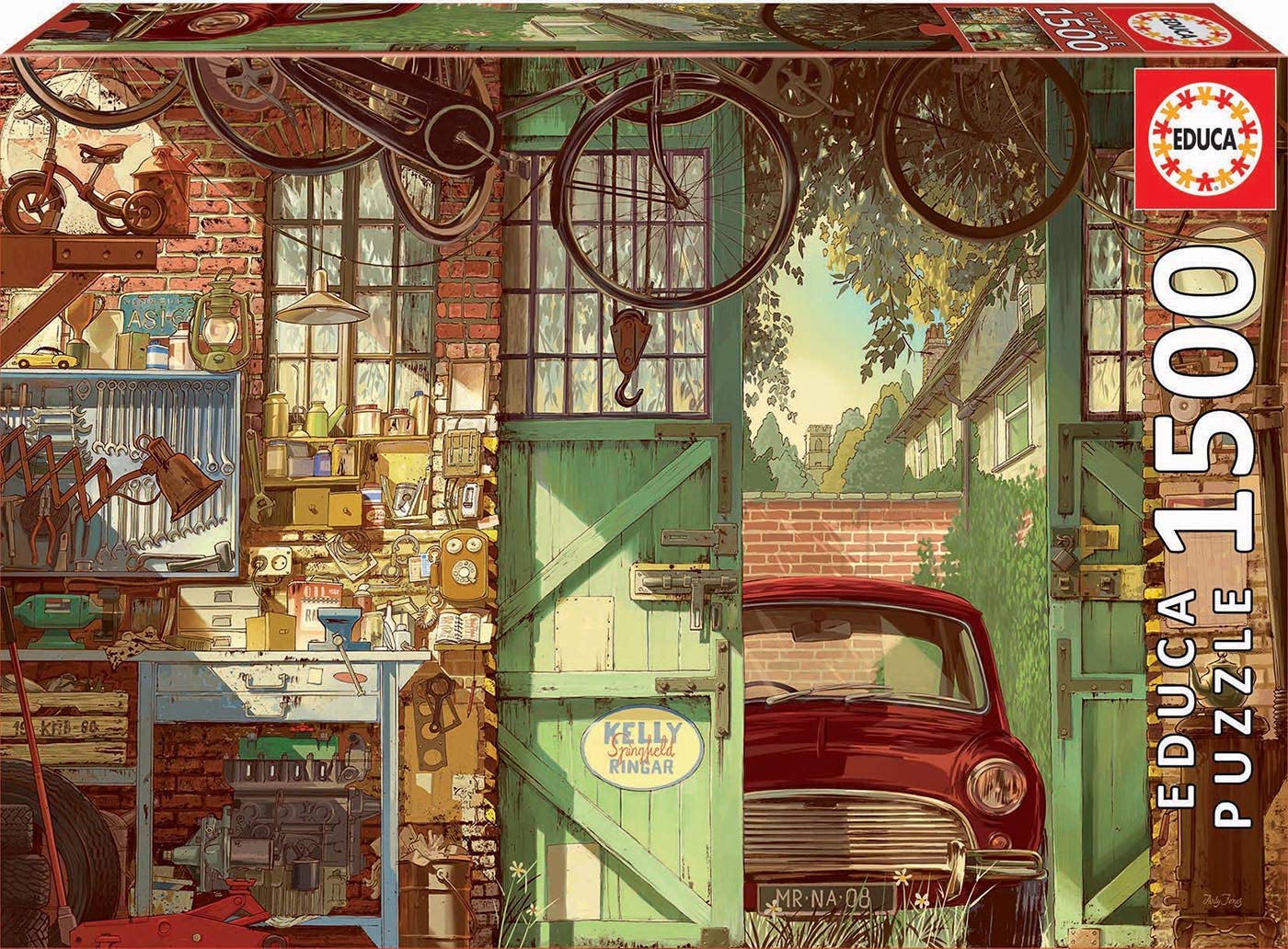 Educa - Old Garage, Arly Jones Puzzle, 1500 Pieces, Multicoloured (18005)