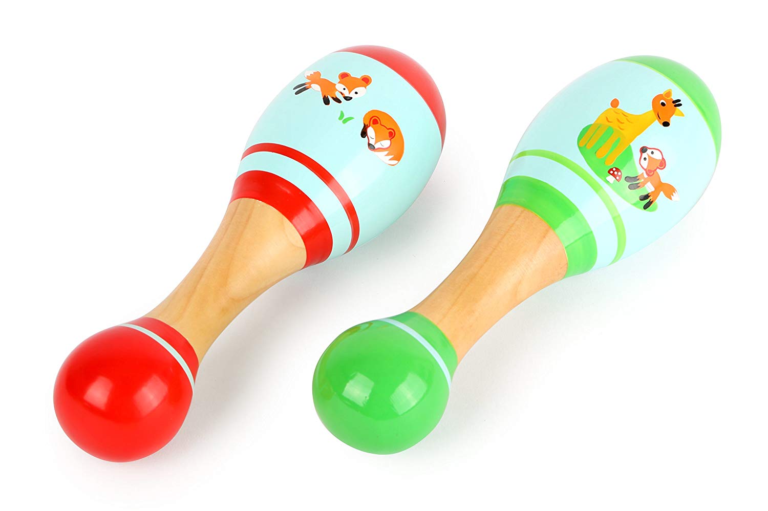 Small Foot 10723 Maracas Made of Colorful Wood, in a ChildFriendly Design and for pedagogical