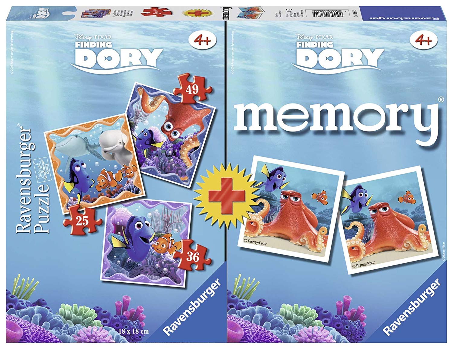 Ravensburger 7227 Box of 3 Puzzles with Memory TopToy
