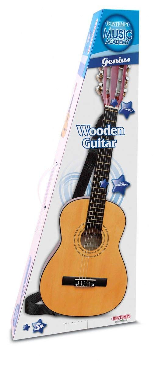 Guitare Électrique Enfant Bontempi Rouge - 6 Cordes Métalliques - 8 Démos - Avec Bandoulière - 67cm - À Partir De 5 Ans