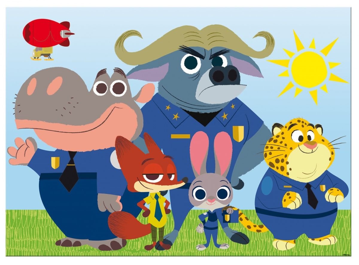 Lisciani Giochi Puzzle Double Face DF Plus Zootropolis 250 Pezzi - 50x35 Cm - Colorabile Sul Retro - 4