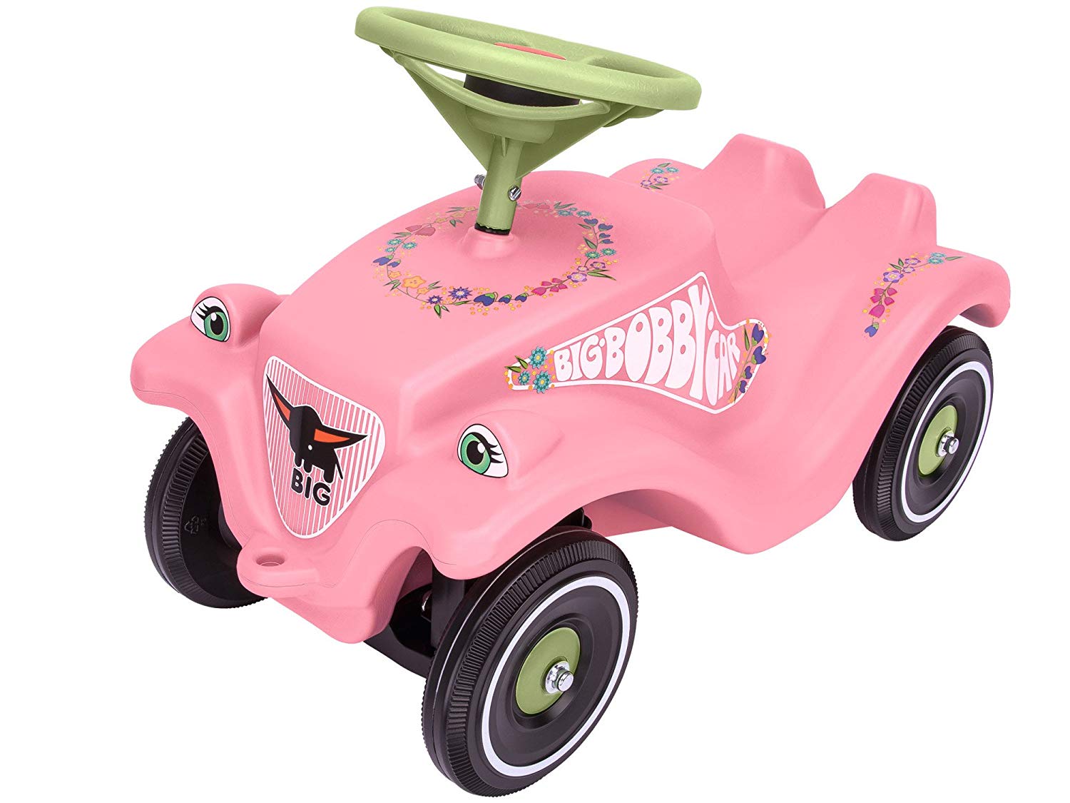 BIG Bobby Car Classic Peppa Wutz Pig Pink inkl Flüsterräder Fulda Reifen NEU 