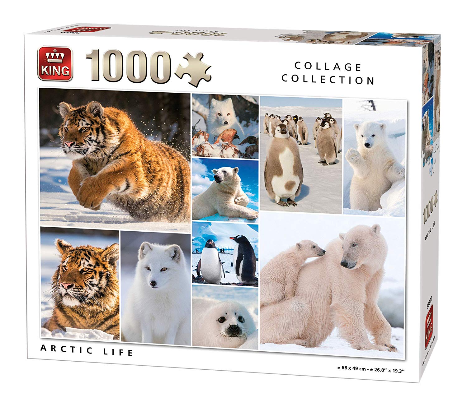 KING 55870 Collage Artic Life Jigsaw Puzzle 1000-Piece, Full Colour, 68 ...