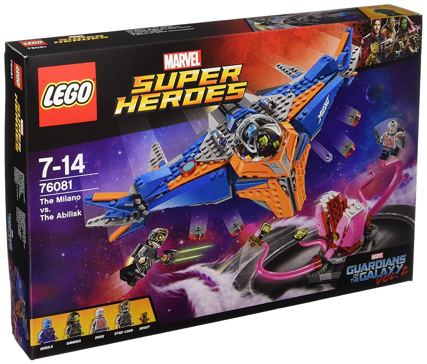 LEGO 76081 Marvel Super Heroes The Milano Vs The Abilisk Superhero Toy ...