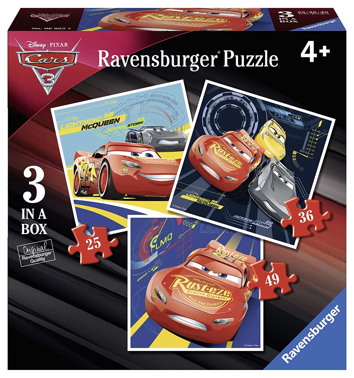 Ravensburger – Progressive Puzzle Cars 3 (6925) – TopToy