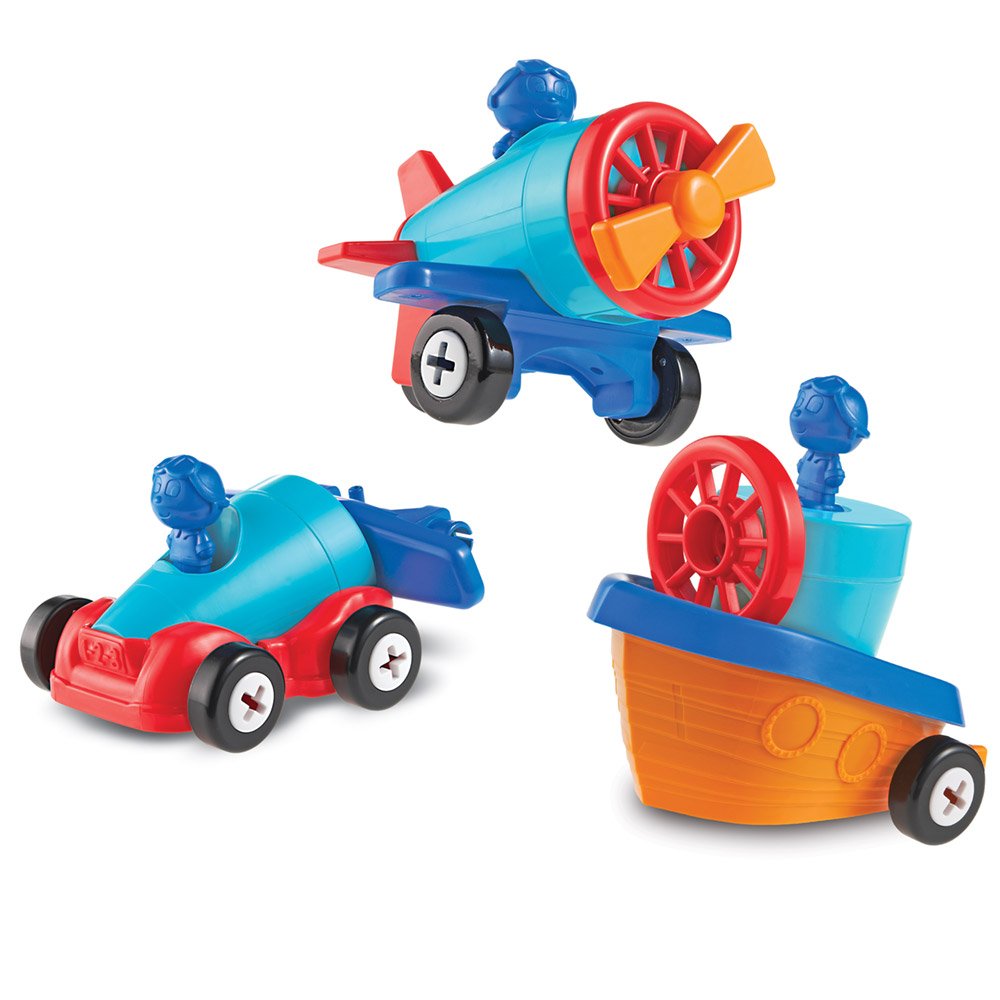 Learning Resources 1-2-3 Build It! Car-Plane-Boat - TopToy