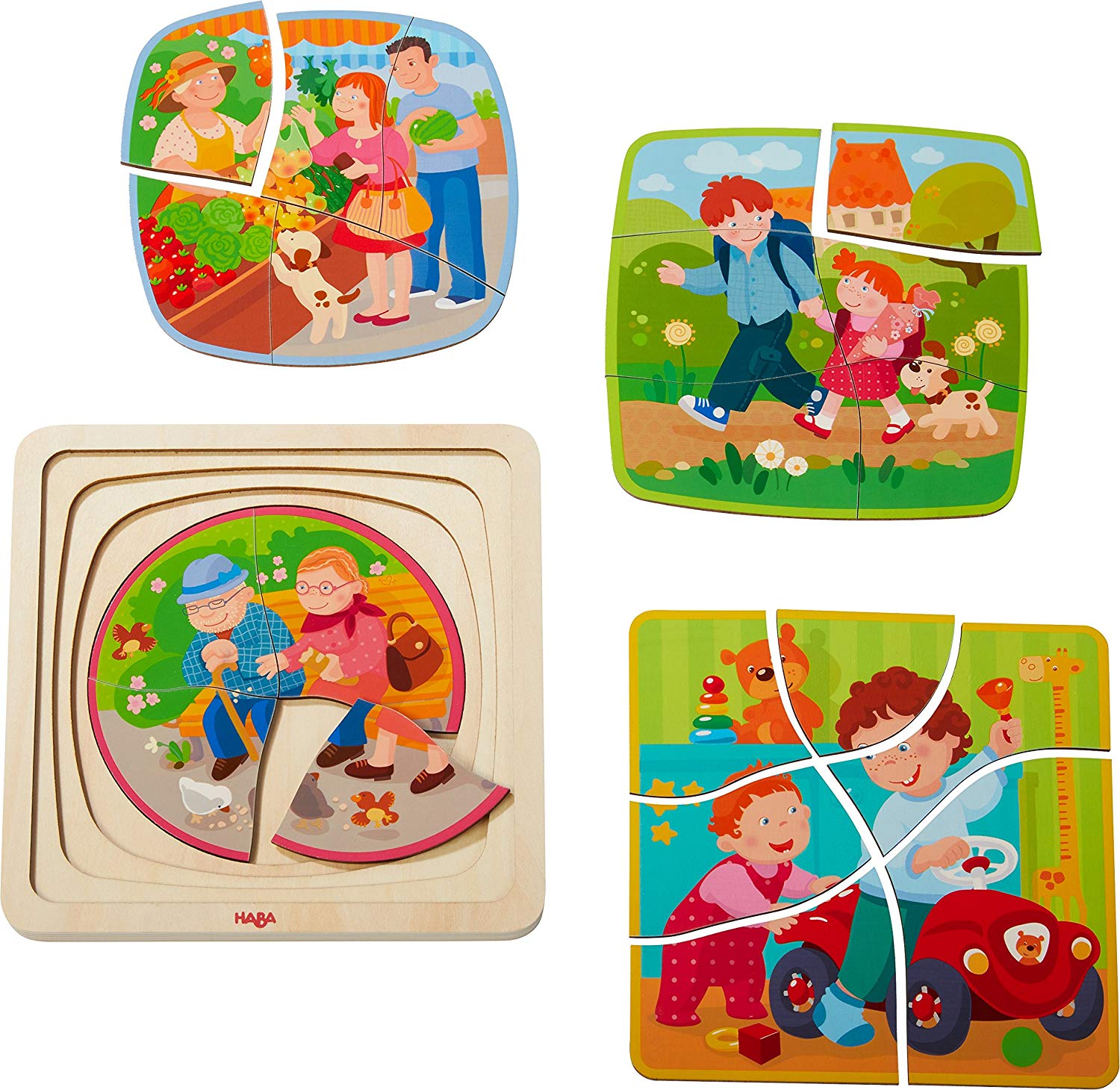 HABA Wooden puzzle My life wooden puzzles for 3 years olds 303680