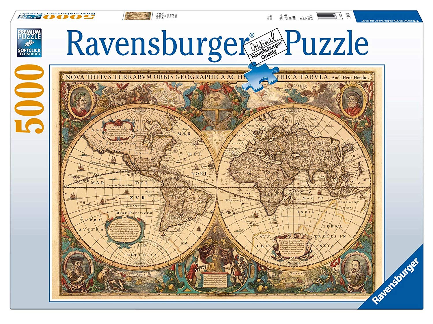 Ravensburger Antique World Map, 5000pc Jigsaw puzzle – TopToy