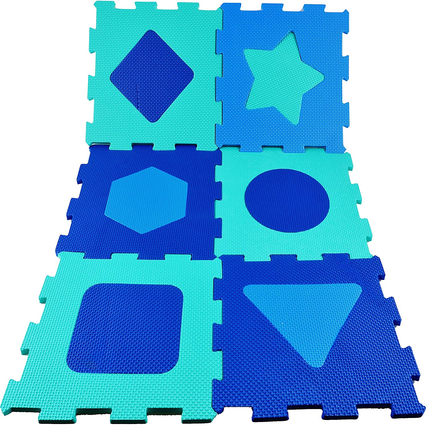 MAGNI Foam Floor Puzzle with Shape, 2513, Blue TopToy