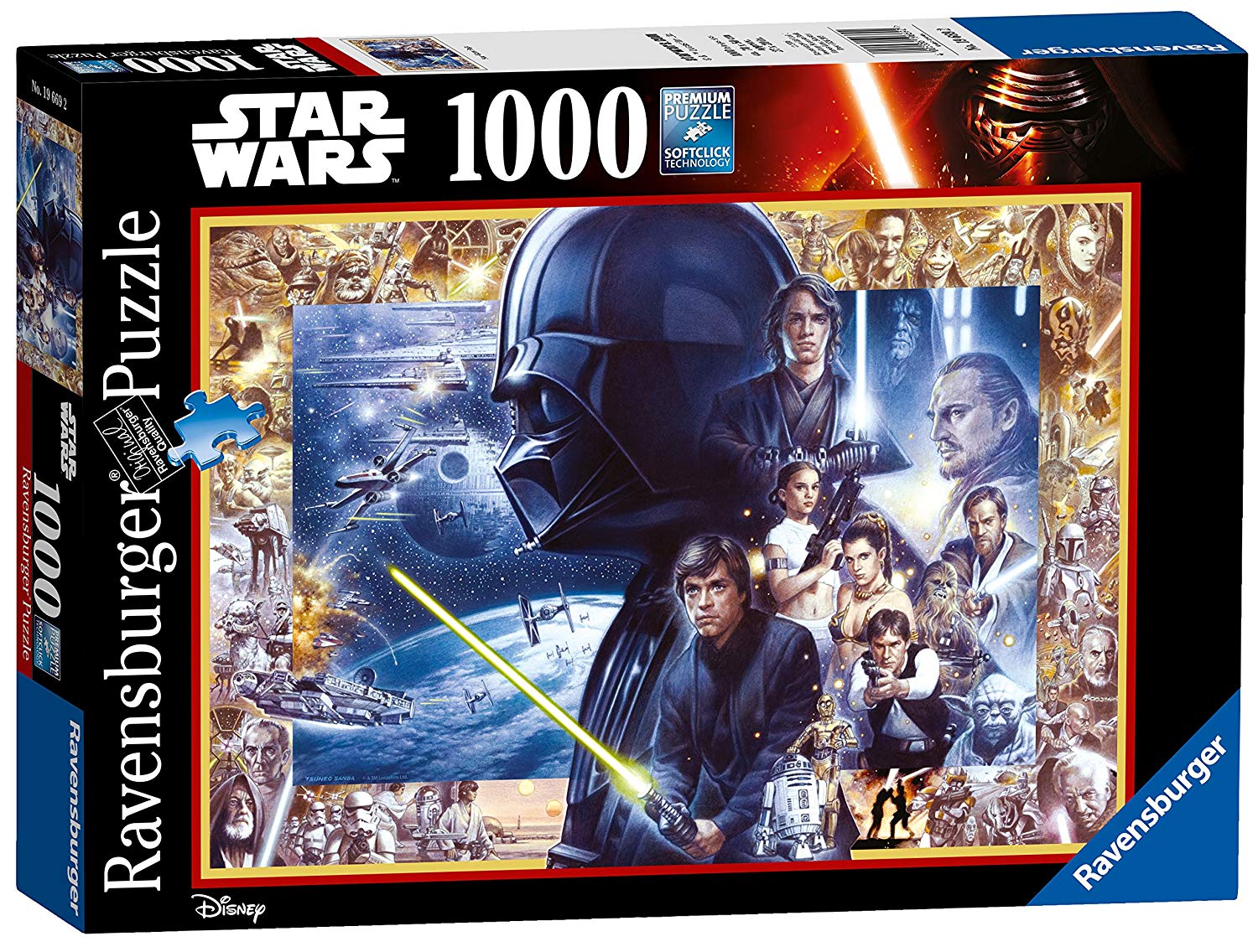 Ravensburger Star Wars Puzzle Challenge 1000 Pezzi Per Adulti – Formato 70x50 Cm, Sfida Visiva, Collezione 17292