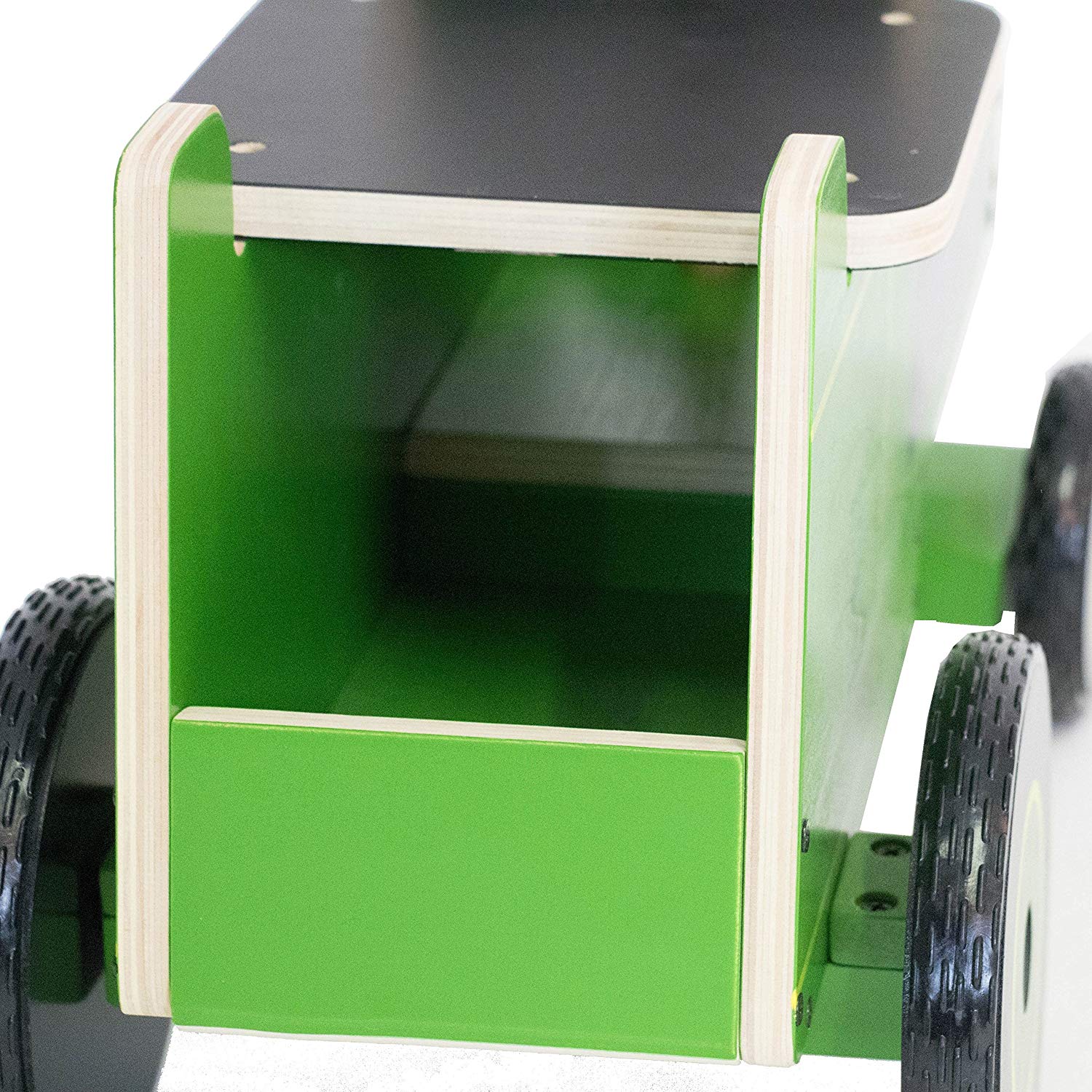 Kiddimoto Wooden Tractor Ride On Toy Green TopToy