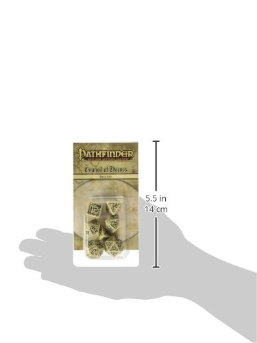 Q WORKSHOP Pathfinder Council of Theves Rpg Ornamented Dice Set 7 Polyhedral Pieces - Image 2