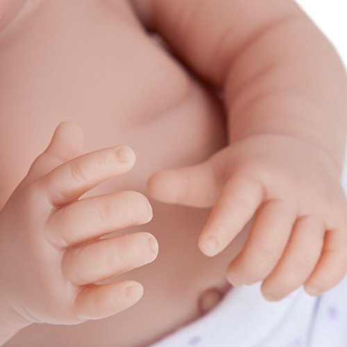 JC Toys Mini La Newborn Boutique - Realistic 9.5" Anatomically Correct Real Girl Baby Doll dressed in PINK – All Vinyl Open Mouth Designed by Berenguer - Image 4