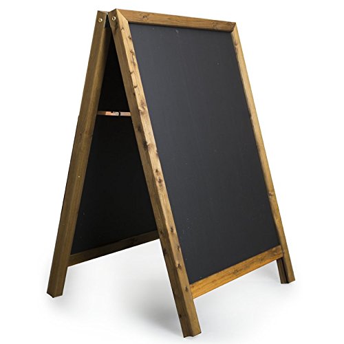 100 x 70 cm Wood Black Chalkboards UK Square Top A Frame Blackboard 