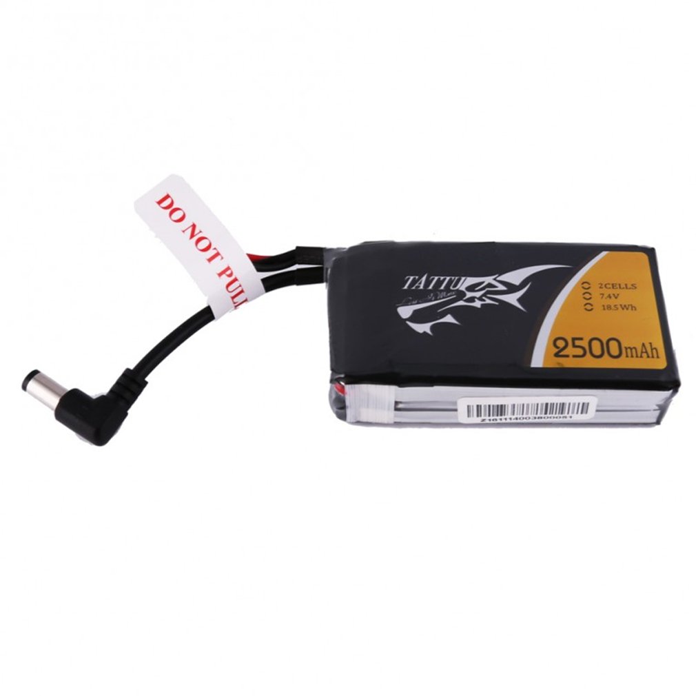 Tattu 2500 mAh 2S 7.4 V Lithium Polymer Battery with DC 3.5 mm Plug for Fatshark Goggles