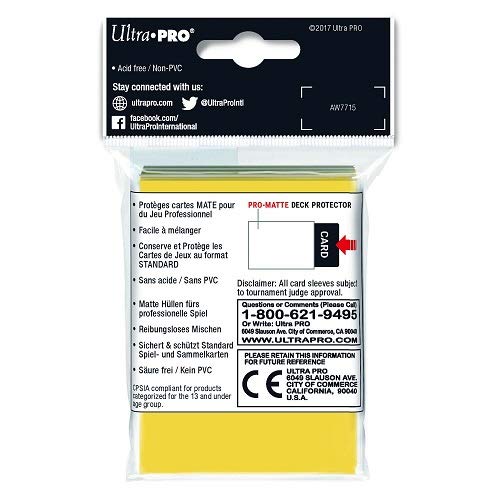 Ultra Pro SLEEVES 50 D12 Card Game (Yellow) - Image 3