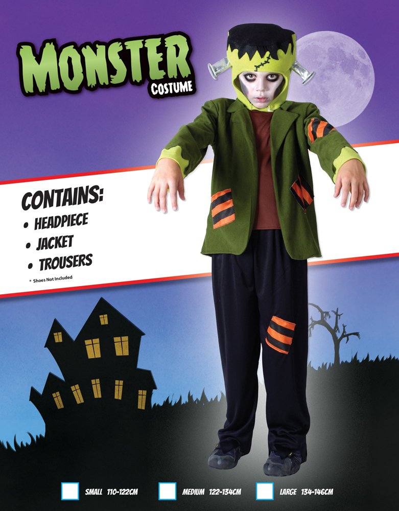 Bristol Novelty Monster Frank Costume (L) Childs Age 7 – 9 Years – TopToy