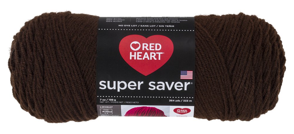 Coats: Yarn Red Heart Super Saver Yarn-Coffee, Other, Multicoloured, 11.67 x 27.4 x 11.67 cm