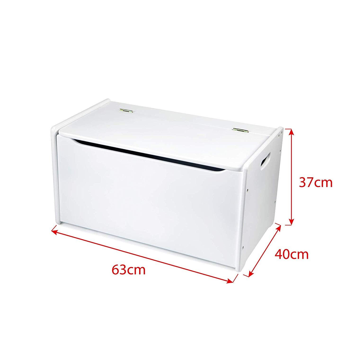 Tidlo Wooden White Toy Chest Storage TopToy