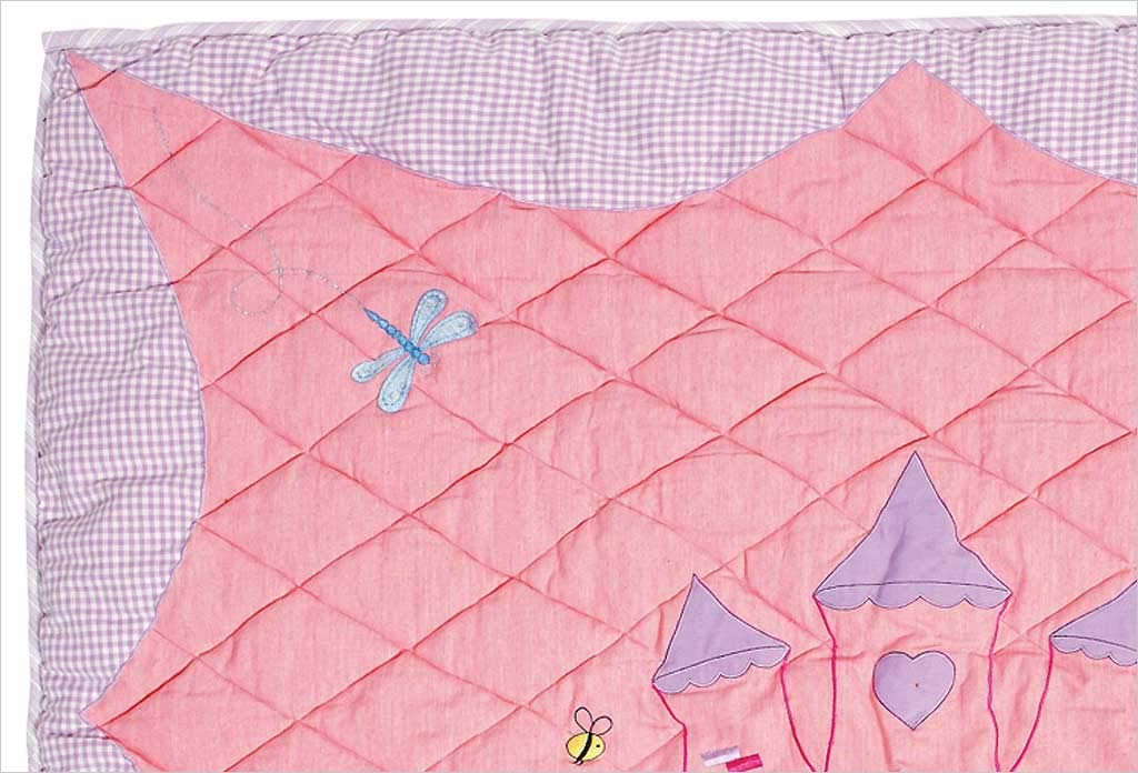 Large Pink Princess Castle Play Mat Small Floor Quilt Rug by Win Green 