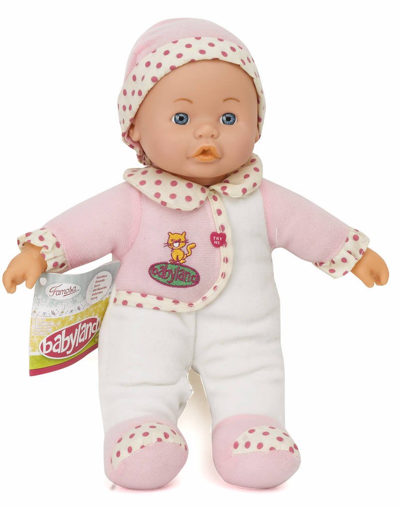 Babyland 700010351 Baby Doll with 6 Sounds, 30 cm (Range: Random Models ...