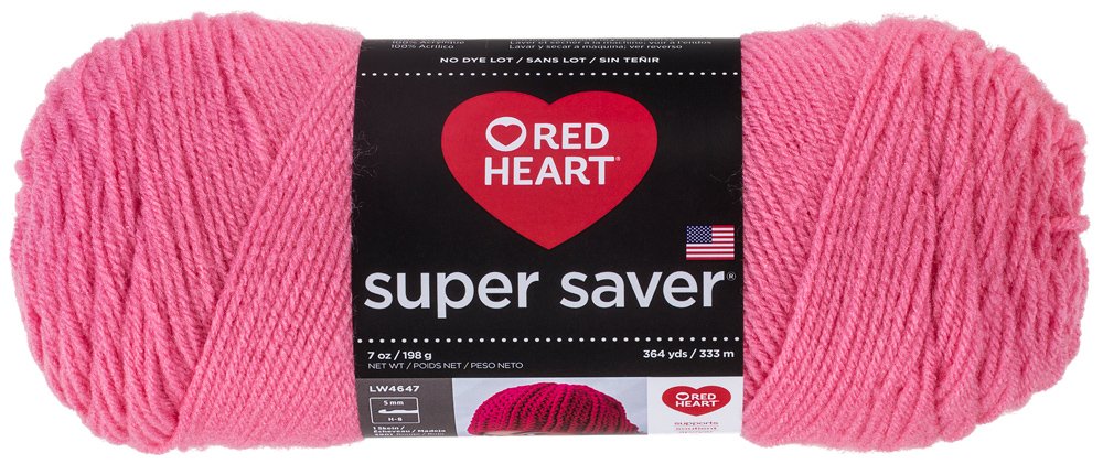 Coats: Yarn Red Heart Super Saver Yarn-Perfect Pink, Other, Multicoloured, 11.67 x 27.4 x 11.67 cm