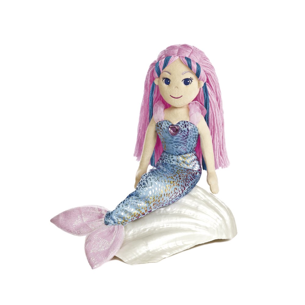 AURORA, 33068, Sea Sparkles Mermaid Nixie, 18In, Soft Toy, Blue and ...