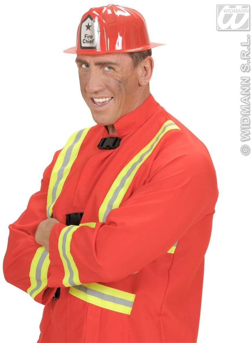 Size PVC Fireman Red PVC Fireman Helmet Hat for Fancy Dress Costumes Outfits Accessory - Image 4