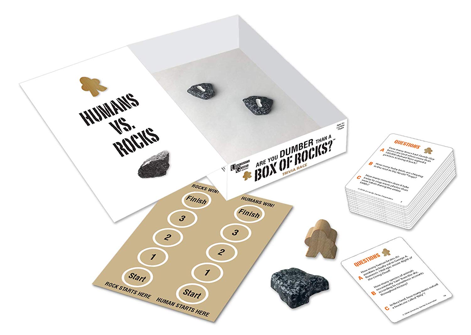University Games 1490 Mickey Mouse Are You Dumber Than a Box of Rocks Trivia Game, White - Image 3