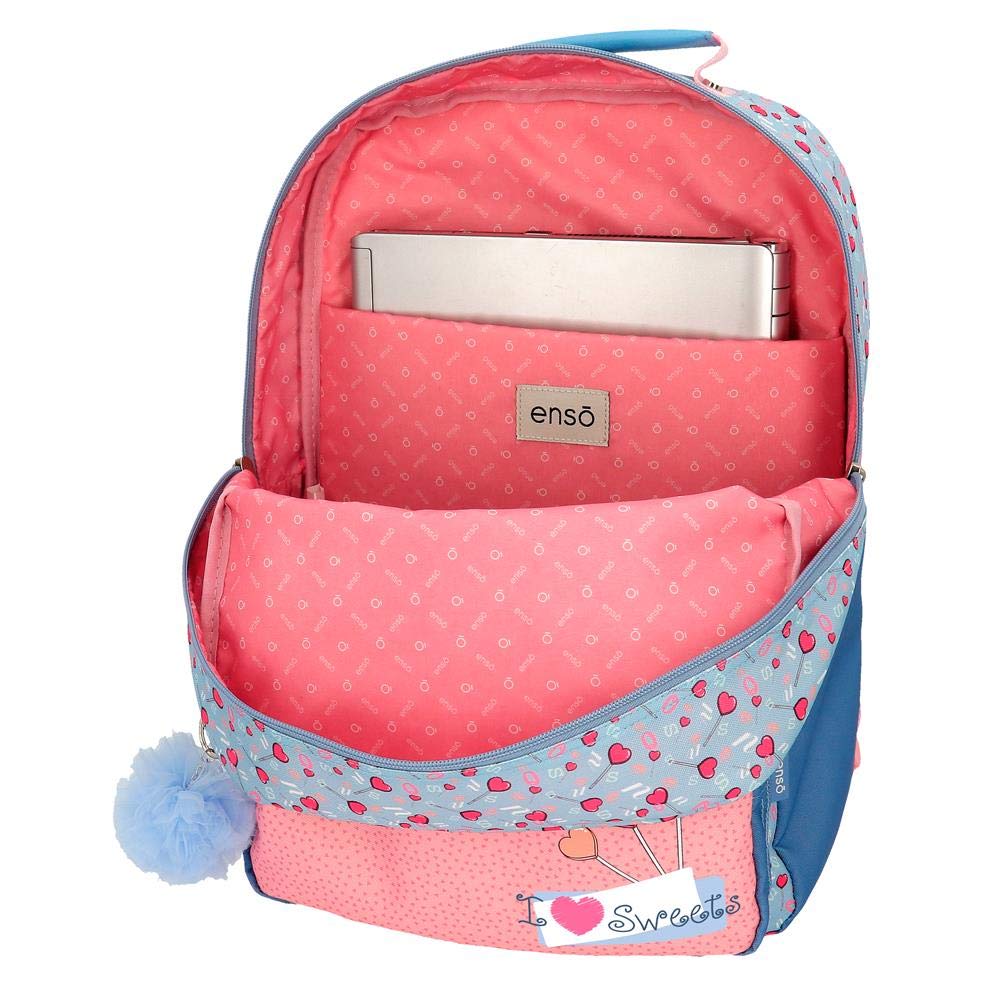 Sweets Backpack Enso I love sweets Laptop backpack Multicoloured 32x42x14 cms Polyester ...