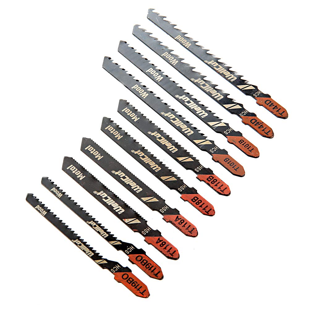 Wellcut 10pc Jigsaw Blade Set Wood & Metal for DCS331N, DJV180Z