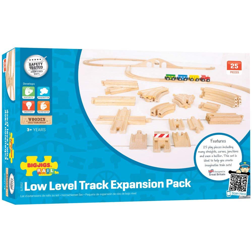 Bigjigs Rail Low Level Track Expansion - Other Major Wooden Rail Brands are Compatible - Image 4