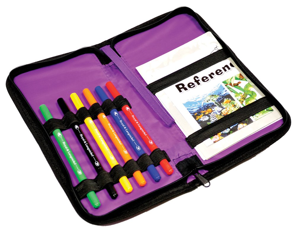 Royal & Langnickel Bunte Marker Nach Zahlen Set – 6 Marker + 6 Vorlagen | Mit Reißverschluss-Mappe, Für Unterwegs