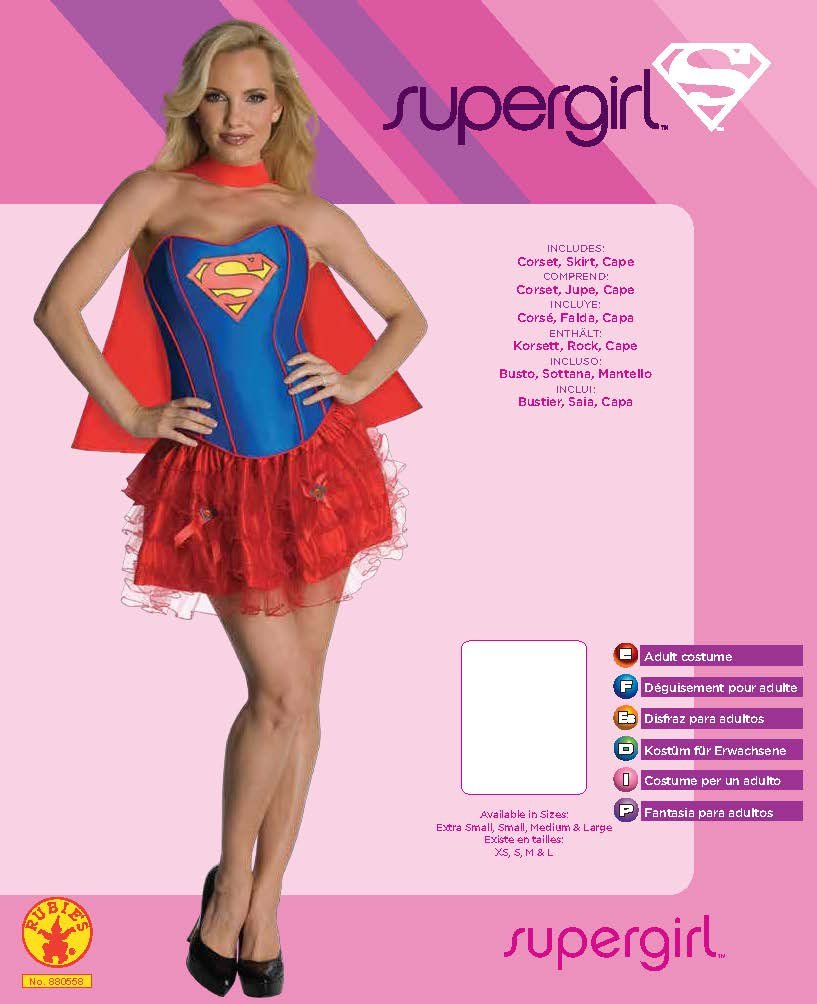 Rubies Official Ladies Supergirl Corset And Tutu Adult Costume Large Toptoy 7209