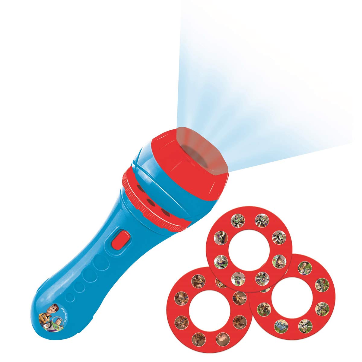 LEXIBOOK, Toy torch light and projector with 3 discs, 24 images, create your own stories